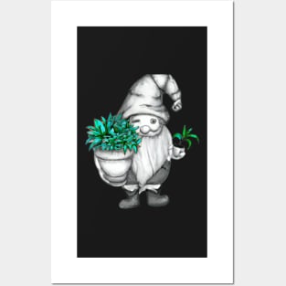 Plant Gnome drawing Posters and Art